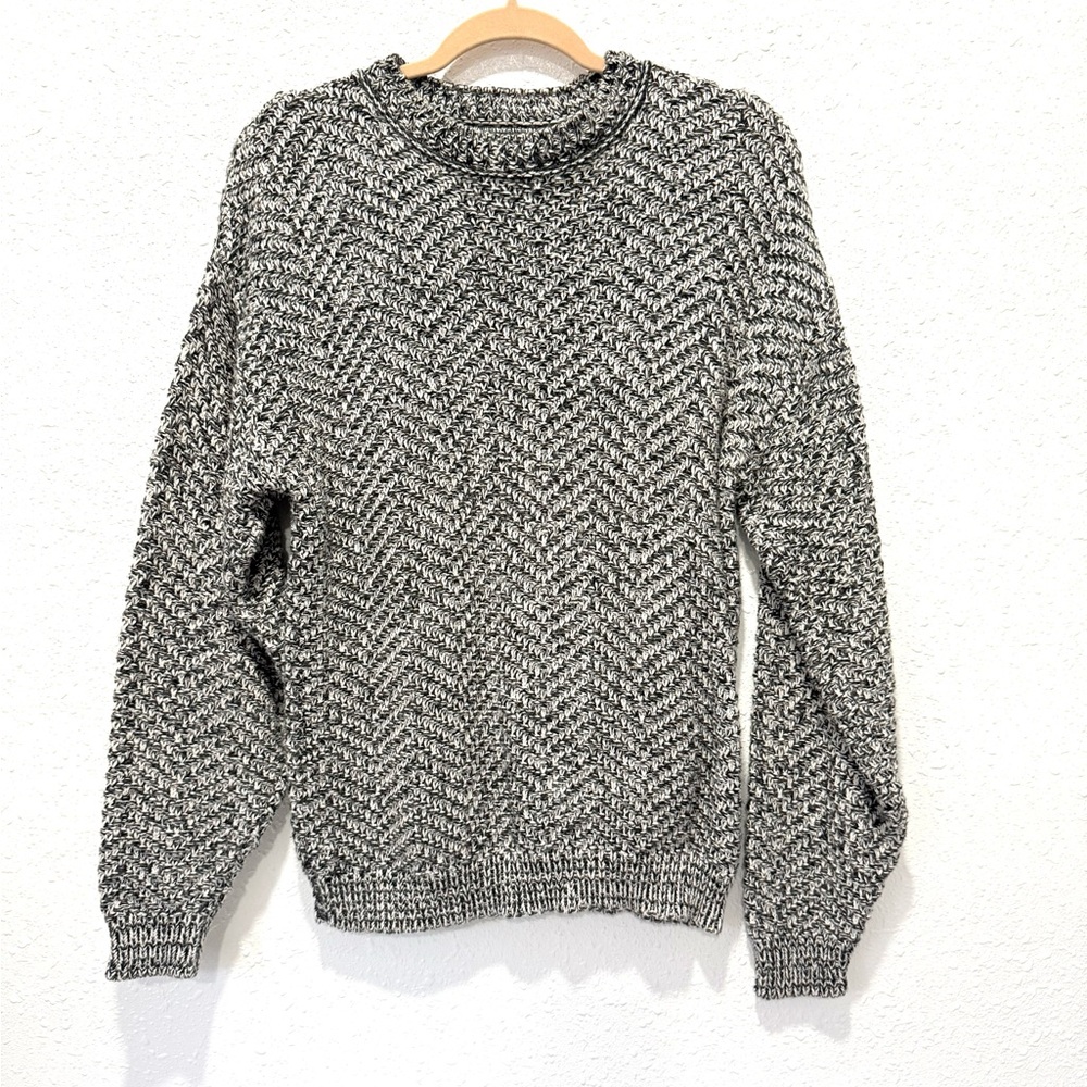 Lands' End Men's marled knit Crewneck Sweater S - Picture 1 of 7